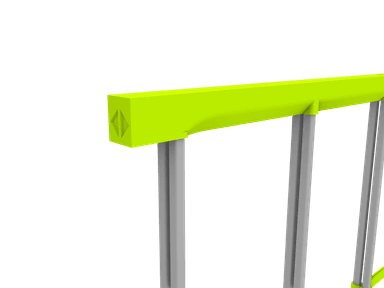 Bi-directional airflow arrow detail