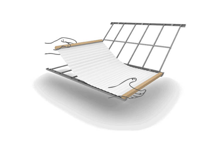 One-time assembly of the LEAF frame and filter media
