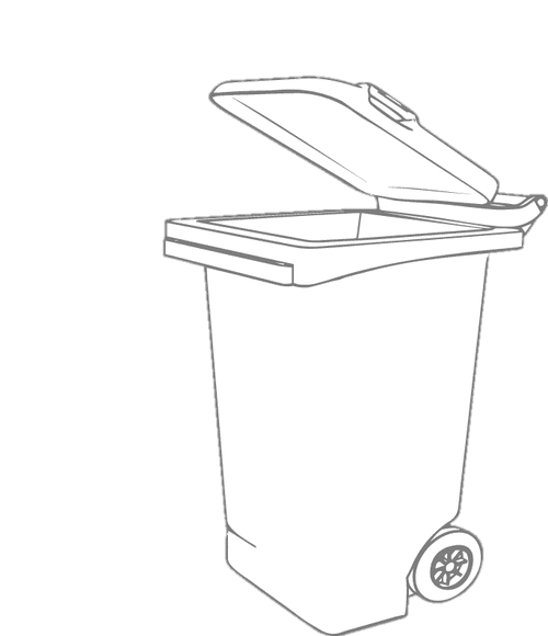 Tossing the collapsed filter into a waste bin